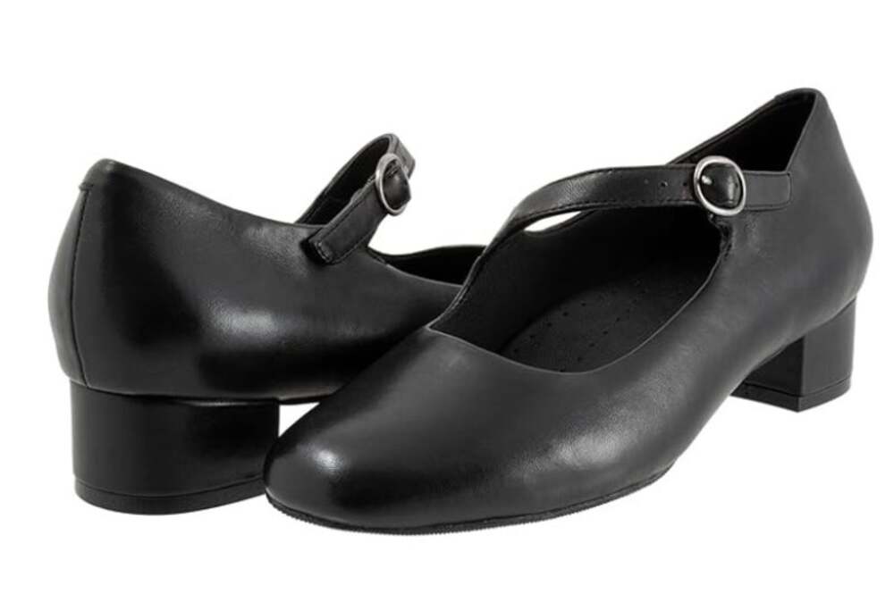 Trotters Womens Desna Heel Pumps US 10 M Black Leather EUC